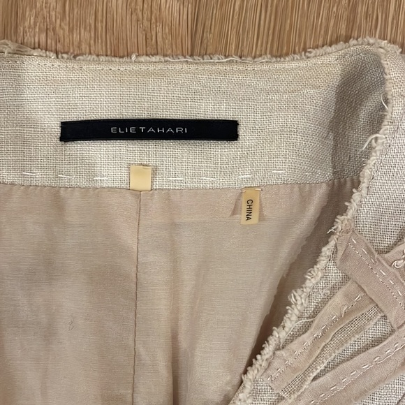 Elie Tahari short sleeved embroidered jacket - Picture 4 of 6